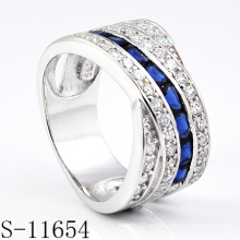 925 de plata esterlina Zirconia mujeres anillo (S-11654)